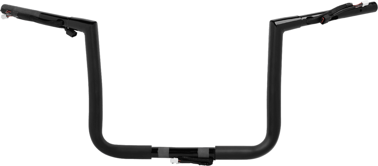 LA CHOPPERS 0601-6753 Pre-Wired Twin Peaks Handlebar - 1-1/4" x 12" - Black