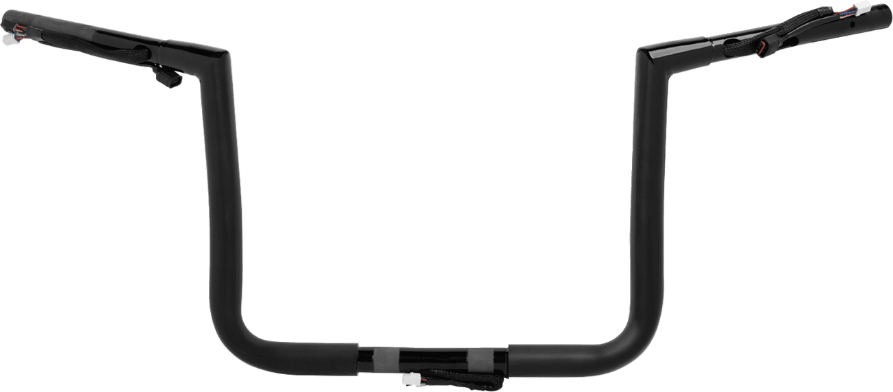 LA CHOPPERS 0601-6753 Pre-Wired Twin Peaks Handlebar - 1-1/4" x 12" - Black