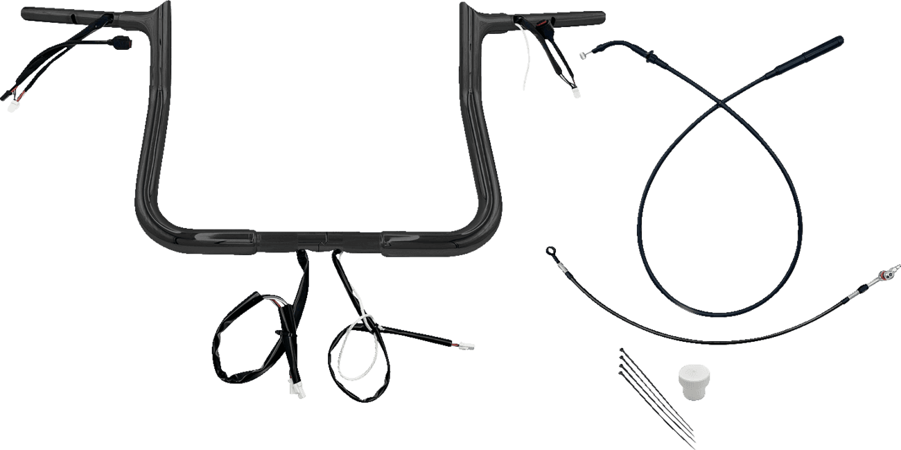 FAT BAGGERS INC. 0601-6829 1-1/4" EZ Install Pointed Top Handlebar - 11" - Black