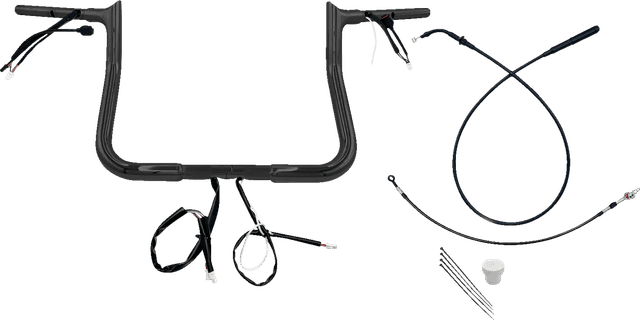 FAT BAGGERS INC. 0601-6829 1-1/4" EZ Install Pointed Top Handlebar - 11" - Black