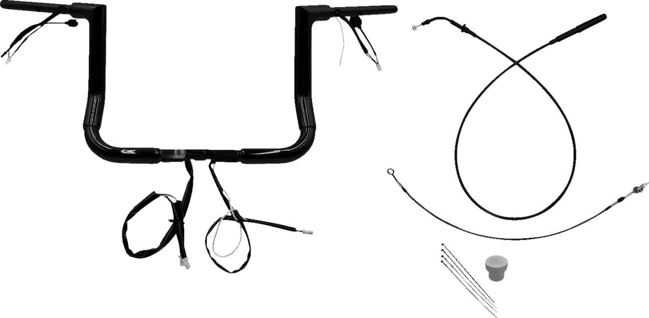 FAT BAGGERS INC. 0601-6845 1-1/2" EZ Install Flat Top Handlebar - 12" - Black