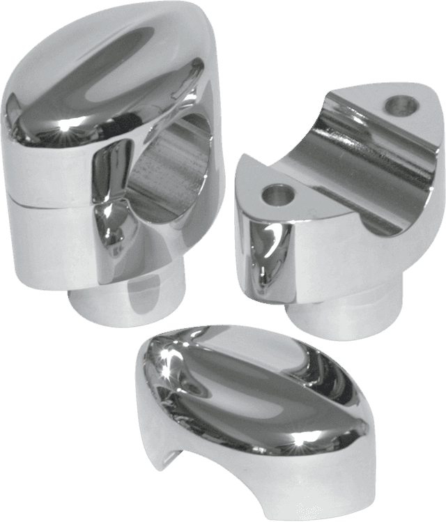 LA CHOPPERS 0602-0471 Handlebar Risers for 1" Handlebars - Mohawk - 1-1/2" - Chrome