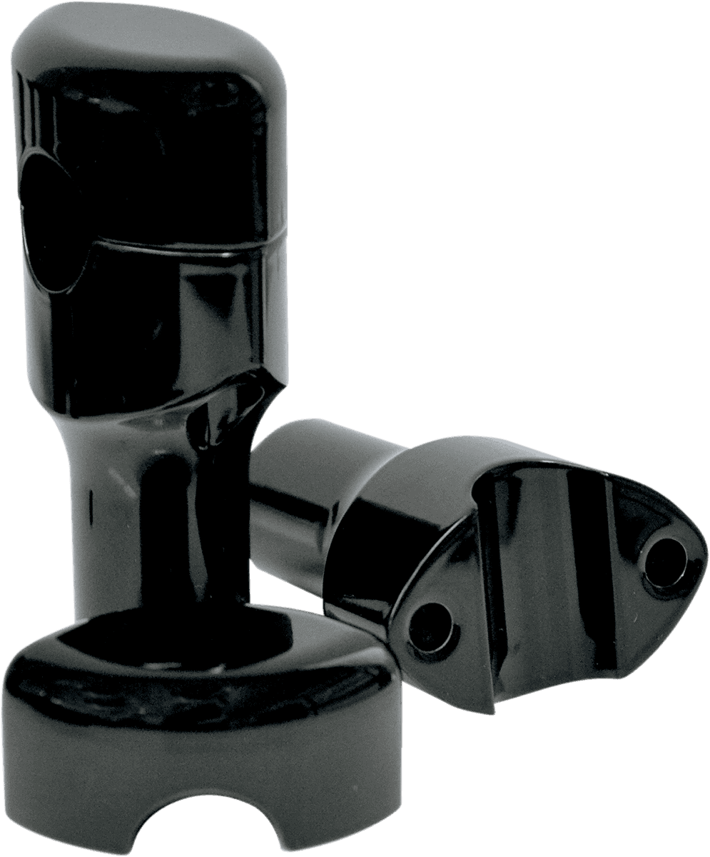 LA CHOPPERS 0602-0487 Handlebar Risers for 1" Handlebars - Smooth - 3" - Black