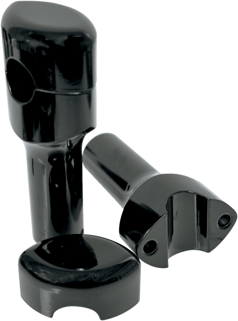LA CHOPPERS 0602-0488 Handlebar Risers for 1" Handlebars - Smooth - 4" - Black