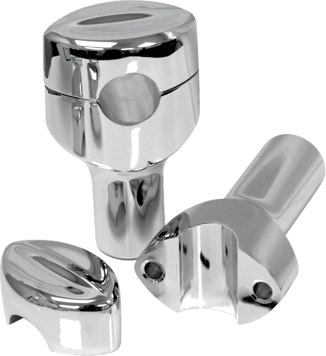 LA CHOPPERS 0602-0492 Hefty Smooth Handlebar Risers for 1-1/4" Handlebars - 3" - Chrome