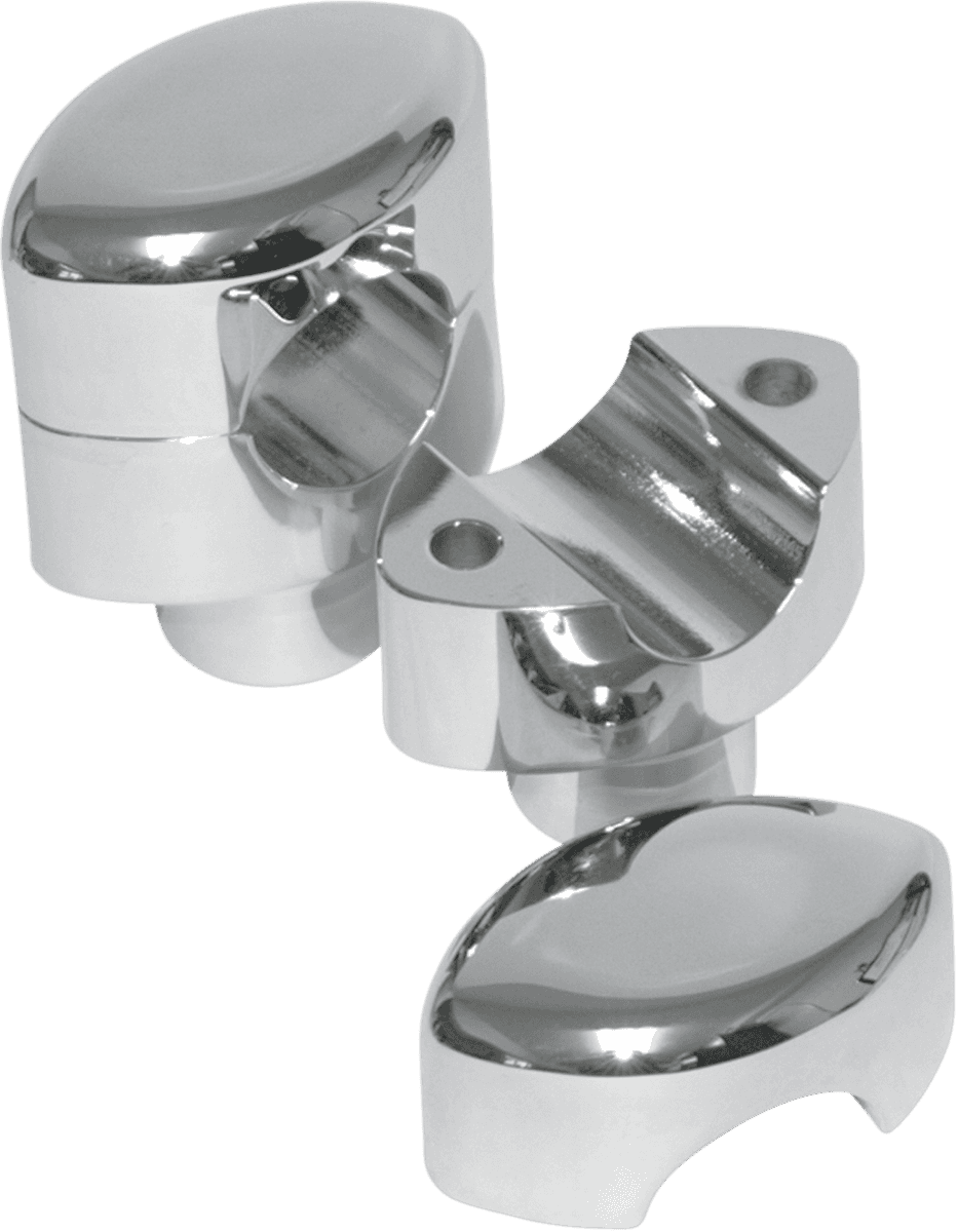 LA CHOPPERS 0602-0501 Hefty Handlebar Risers for 1-1/4" Handlebars - 1-1/2" - Chrome