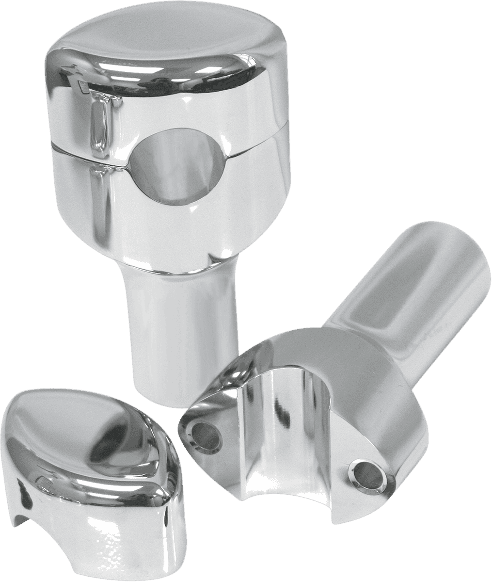 LA CHOPPERS 0602-0502 Hefty Smooth Handlebar Risers for 1-1/4" Handlebars - 3" - Chrome