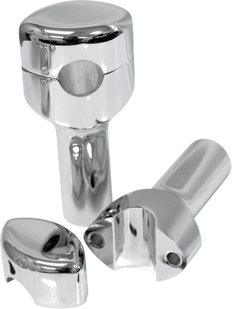 LA CHOPPERS 0602-0503 Hefty Smooth Handlebar Risers for 1-1/4" Handlebars - 4" - Chrome