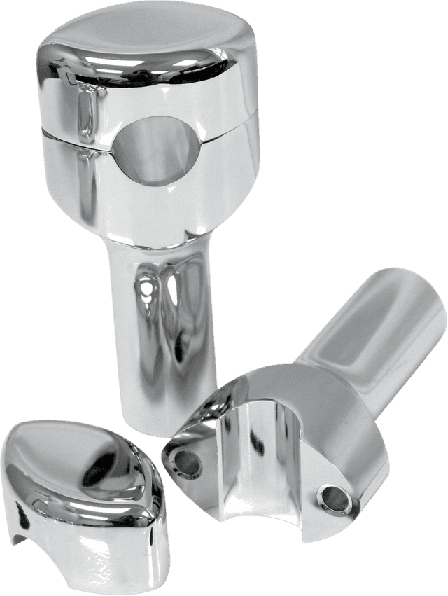 LA CHOPPERS 0602-0503 Hefty Smooth Handlebar Risers for 1-1/4" Handlebars - 4" - Chrome