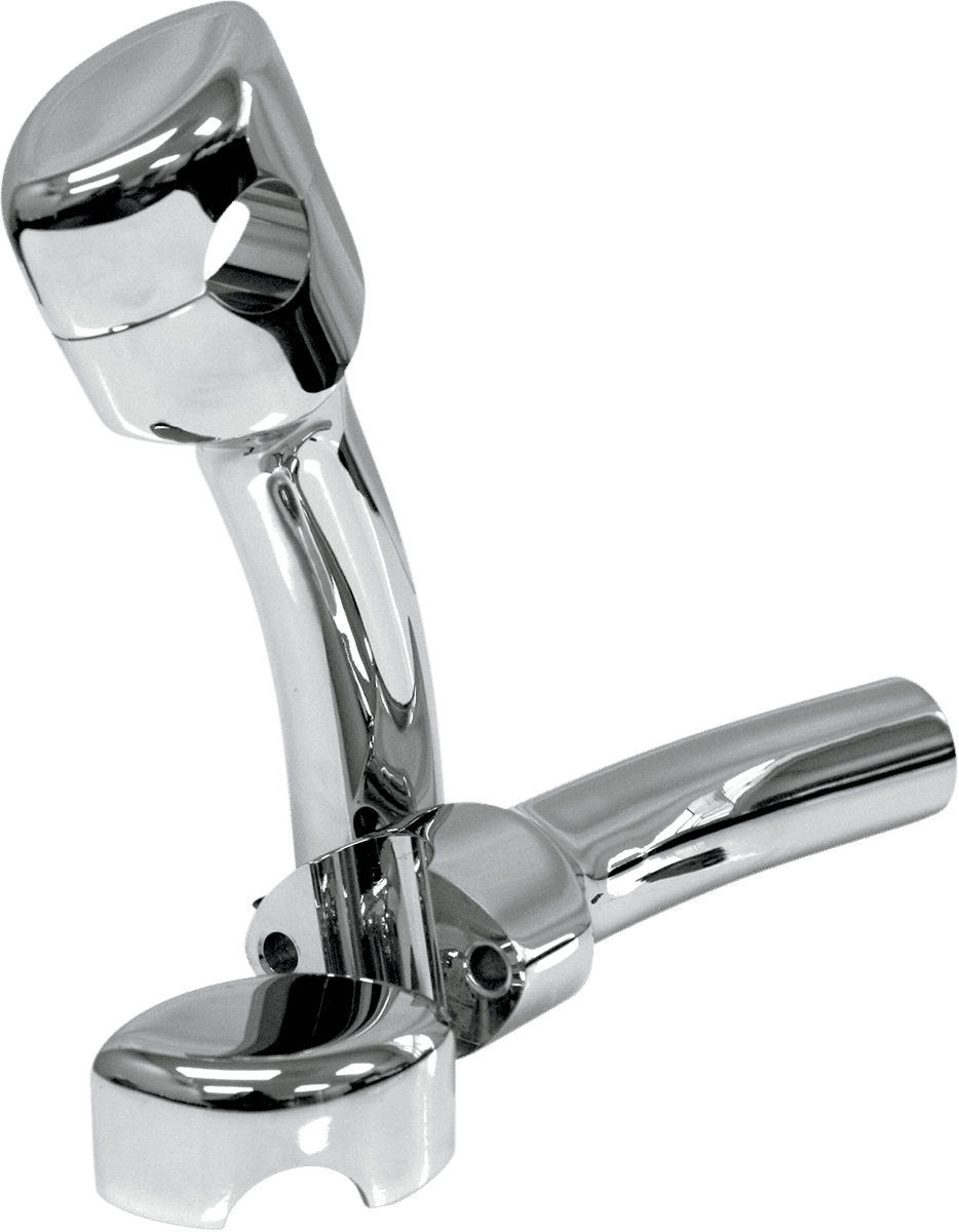 LA CHOPPERS 0602-0504 Hefty Smooth Handlebar Risers for 1-1/4" Handlebars - Pullback - 5-1/2" - Chrome