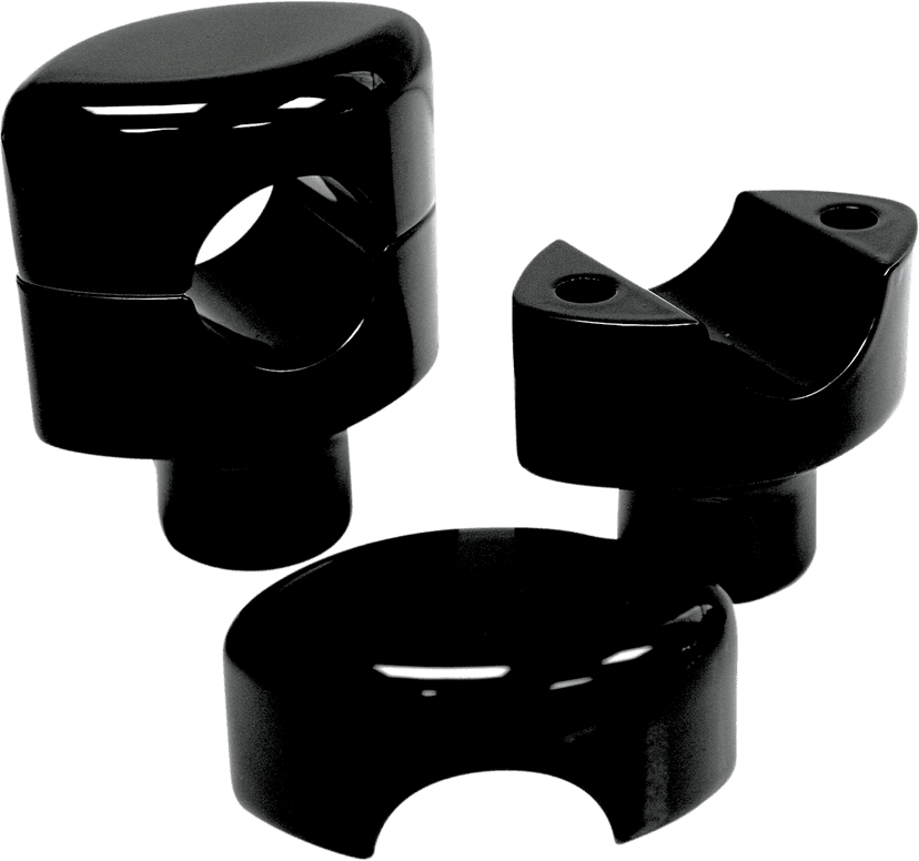 LA CHOPPERS 0602-0506 Hefty Smooth Handlebar Risers for 1-1/4" Handlebars - 1-1/2" - Black