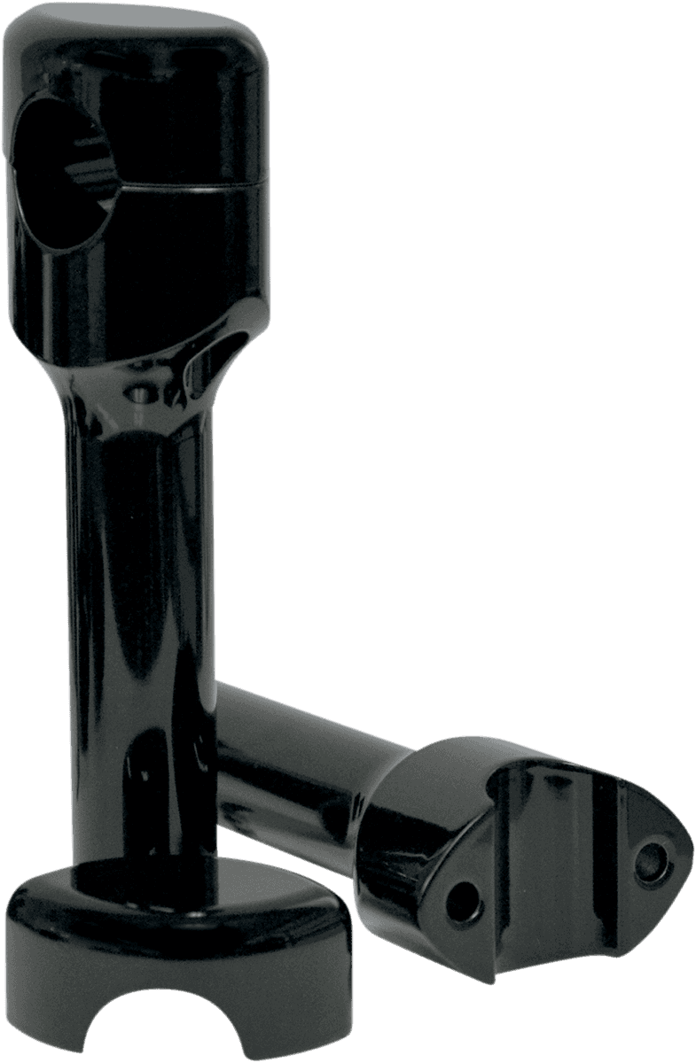 LA CHOPPERS 0602-0510 Hefty Smooth Handlebar Risers for 1-1/4" Handlebars - 6" - Black