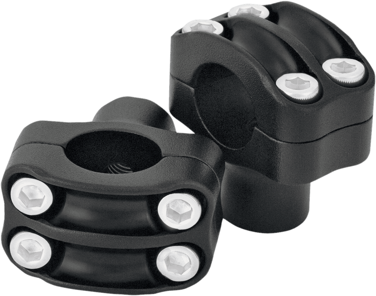 RSD 0602-0542 Nostalgia Handlebar Risers - Four-Bolt - 1-1/2" - Black Ops