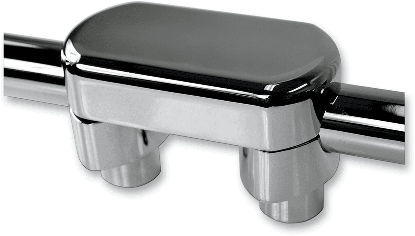 LA CHOPPERS 0602-0612 Solid Handlebar Riser & Top Clamp Kit - 1-1/2" - Chrome — image 2 of 2