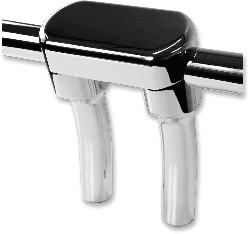 LA CHOPPERS 0602-0618 Solid Handlebar Riser & Top Clamp Kit - 5-1/2" - Chrome — image 2 of 2