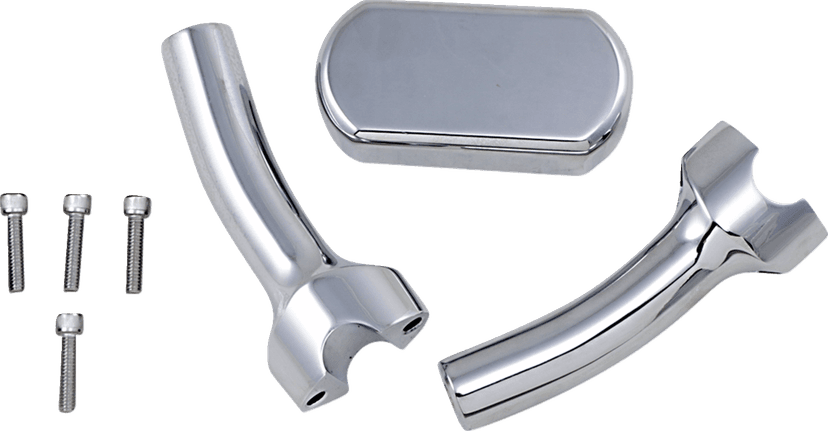 LA CHOPPERS 0602-0618 Solid Handlebar Riser & Top Clamp Kit - 5-1/2" - Chrome — image 1 of 2
