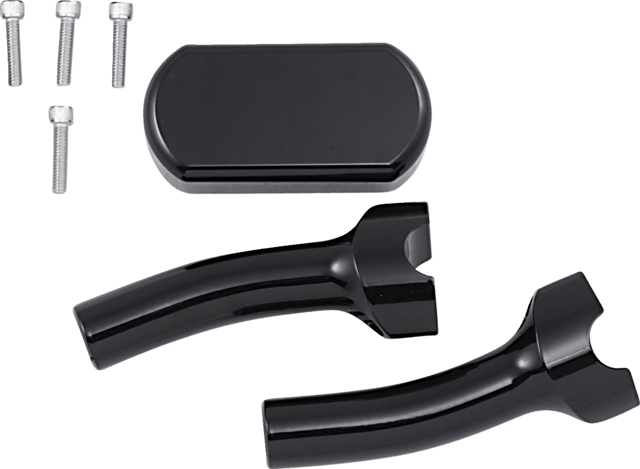 LA CHOPPERS 0602-0619 Solid Handlebar Riser & Top Clamp Kit - 5-1/2" - Black