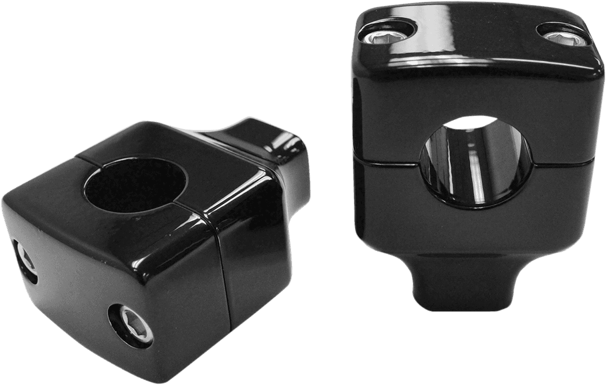 LA CHOPPERS 0602-0726 Square Column Risers for 1" Handlebars - 1-1/2" - Black