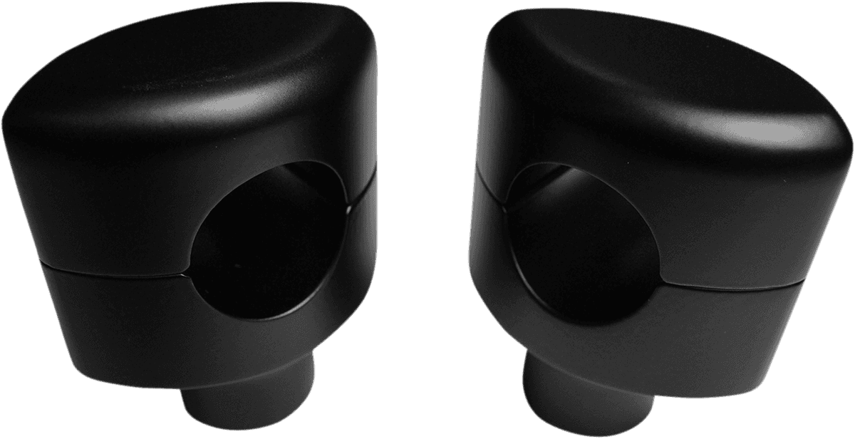 LA CHOPPERS 0602-0797 Hefty Smooth Handlebar Risers for 1-1/4" Handlebars - 1-1/2" - Flat Black