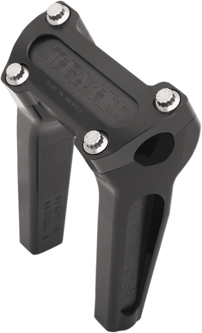 THRASHIN SUPPLY CO. 0602-1044 Handlebar Risers - Straight - 6" - Black