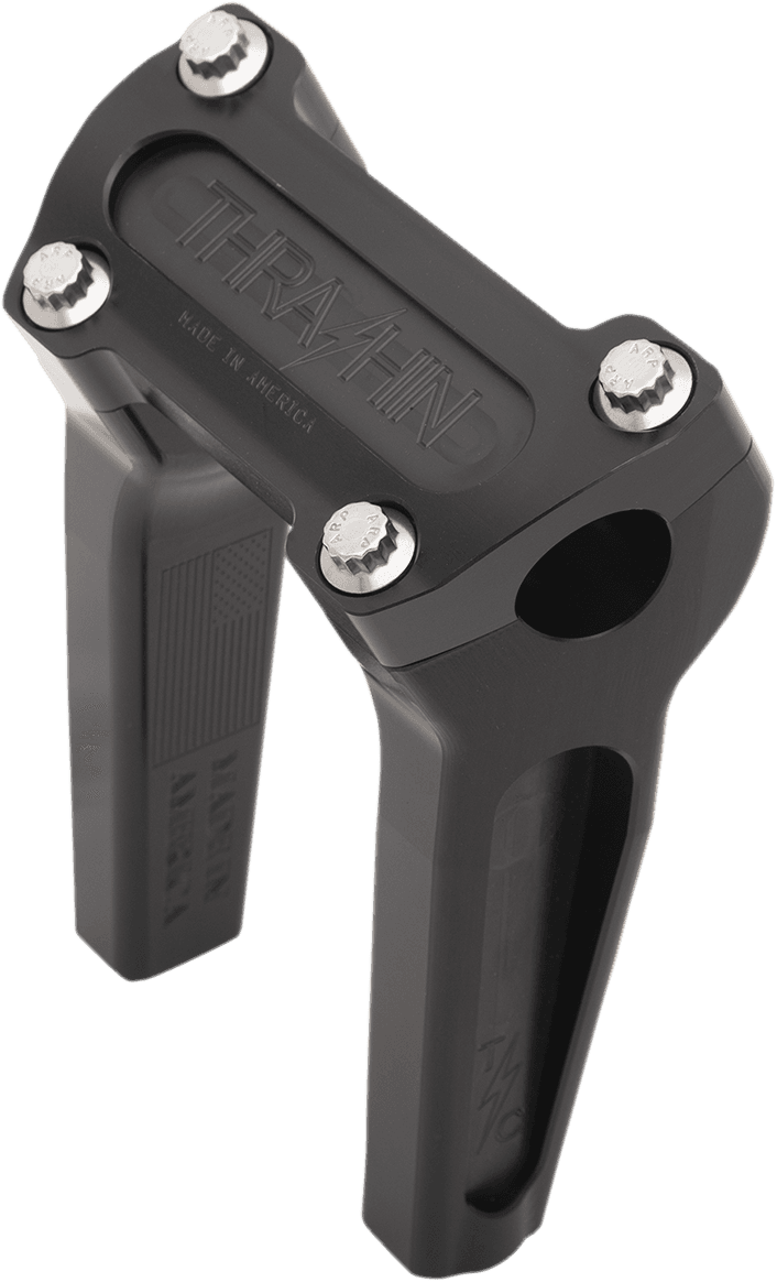 THRASHIN SUPPLY CO. 0602-1044 Handlebar Risers - Straight - 6" - Black