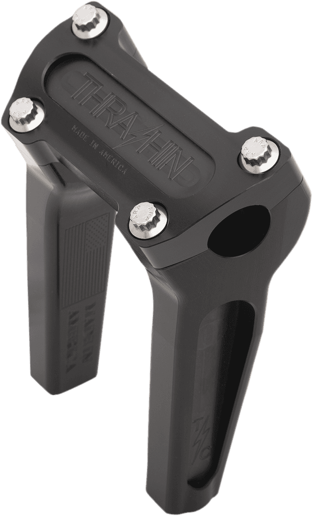 THRASHIN SUPPLY CO. 0602-1044 Handlebar Risers - Straight - 6" - Black