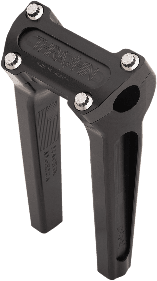 THRASHIN SUPPLY CO. 0602-1048 Handlebar Risers - Straight - 8" - Black