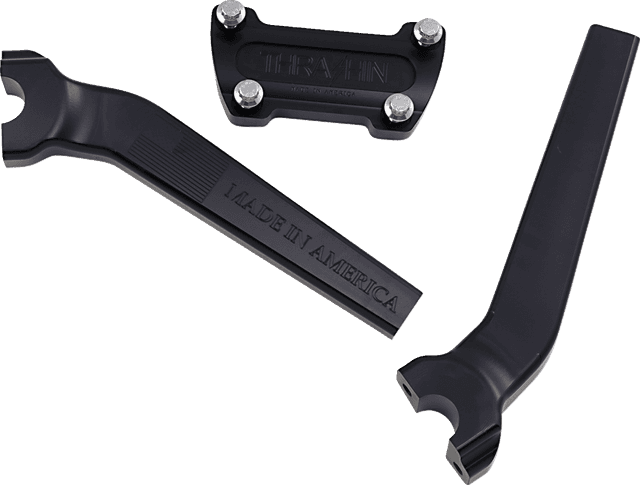 THRASHIN SUPPLY CO. 0602-1050 Handlebar Risers - Pull Back - 9-1/2" - Black — image 1 of 3