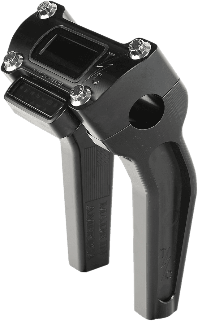 THRASHIN SUPPLY CO. 0602-1054 Handlebar Risers - Pull Back - 6-1/2" - Gauge Cutout - Black — image 1 of 4