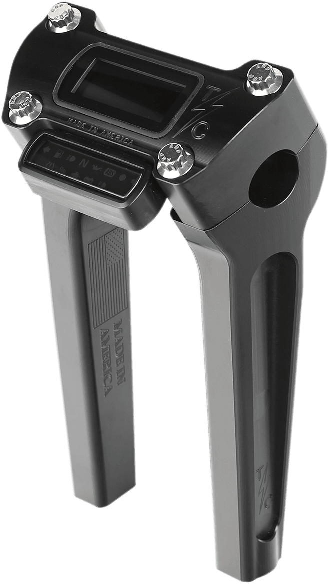 THRASHIN SUPPLY CO. 0602-1056 Handlebar Risers - Straight - 8" - Gauge Cutout - Black — image 1 of 4