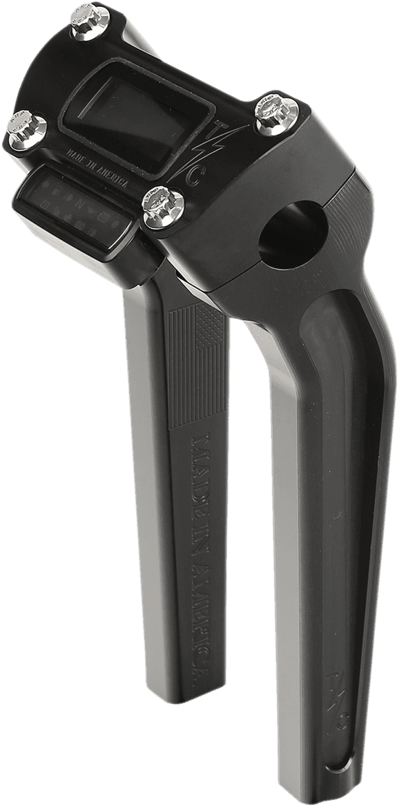 THRASHIN SUPPLY CO. 0602-1058 Handlebar Risers - Pull Back - 9-1/2" - Gauge Cutout - Black — image 1 of 2