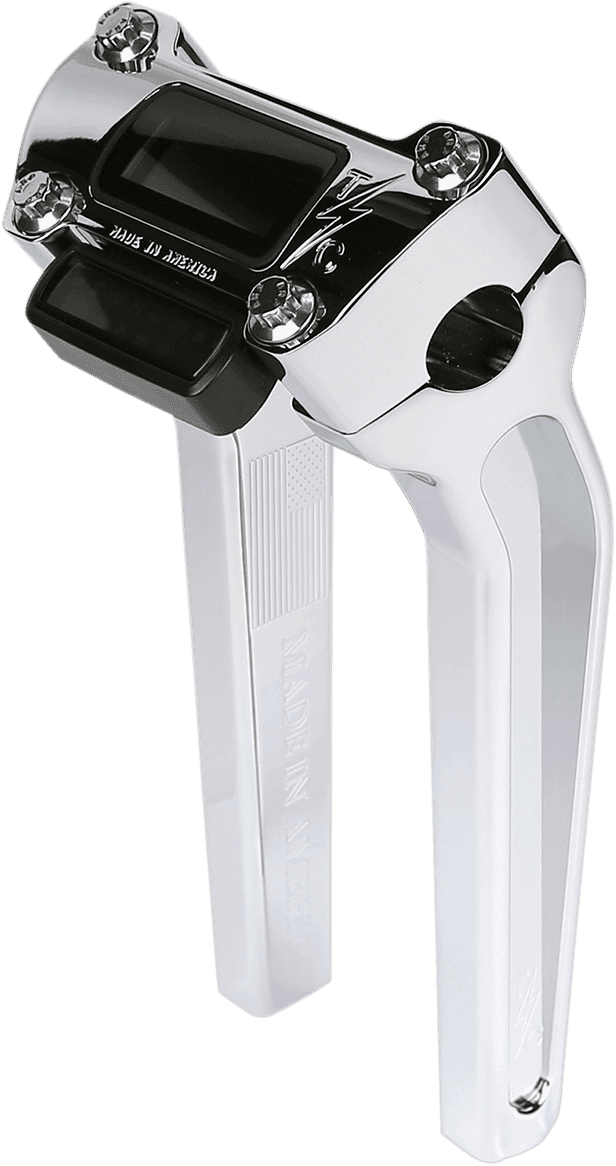 THRASHIN SUPPLY CO. 0602-1059 Handlebar Risers - Pull Back - 9-1/2" - Gauge Cutout - Chrome