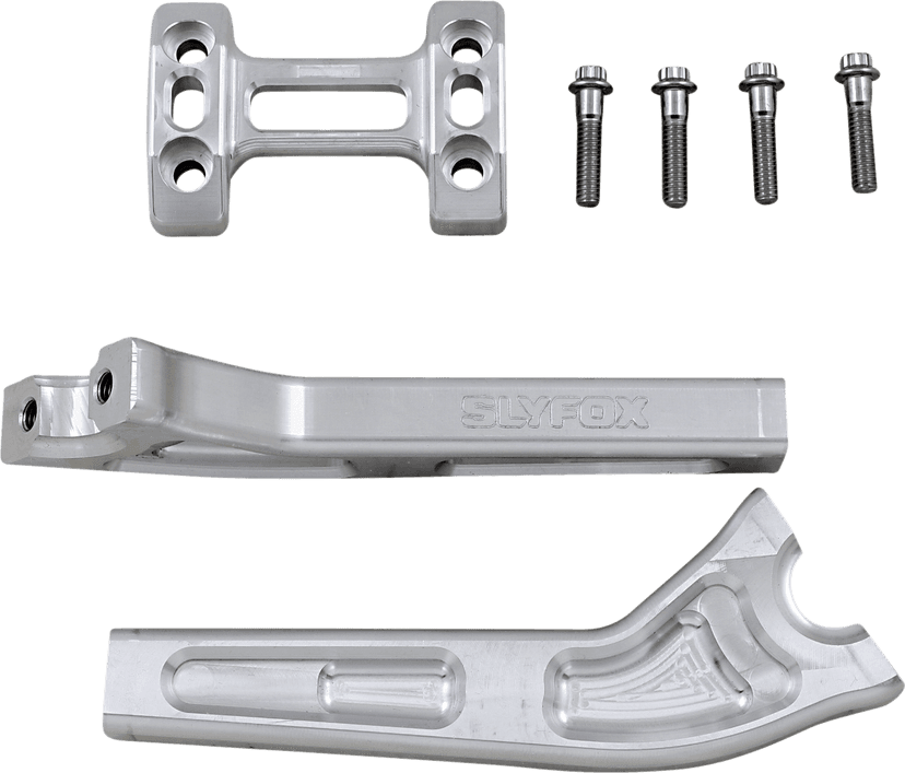 SLYFOX 0602-1164 Handlebar Riser Kit - Pullback - 1" Clamping - 8" Rise - Raw — image 2 of 3