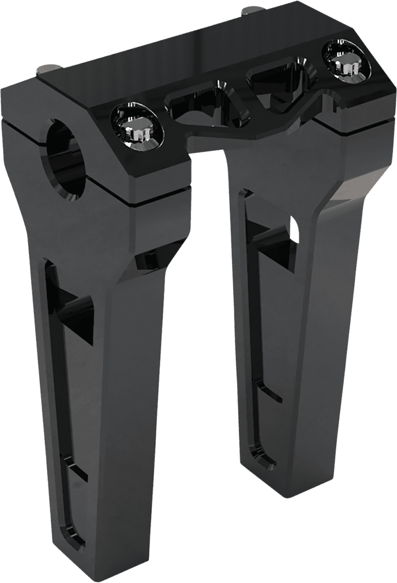 LA CHOPPERS 0602-1212 Performance Risers - Straight - 6" - Black Anodized