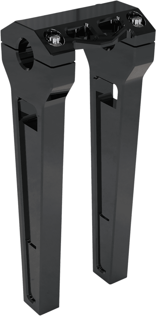 LA CHOPPERS 0602-1214 Performance Risers - Straight - 10"- Black Anodized