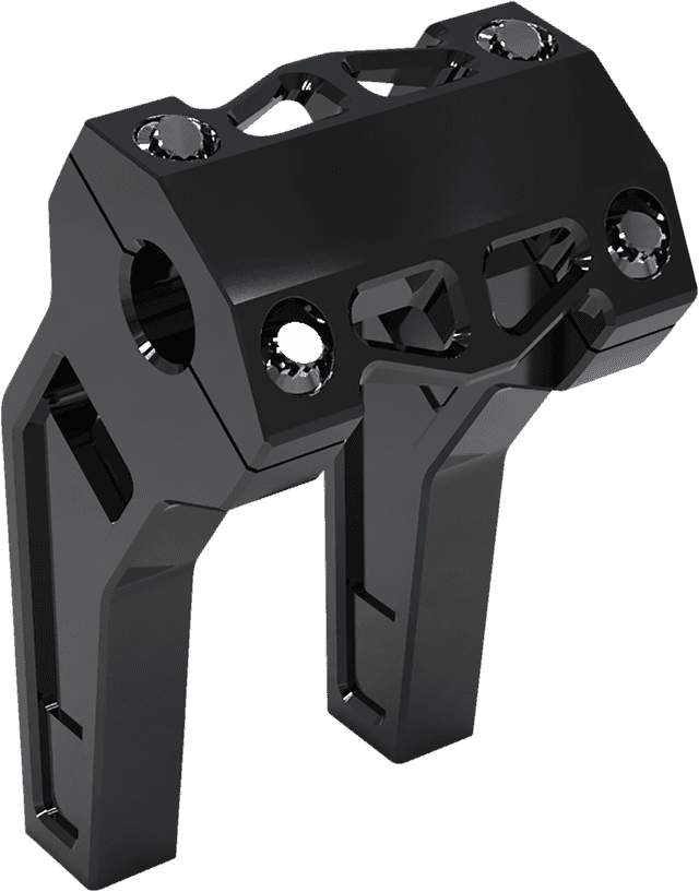 LA CHOPPERS 0602-1218 Performance Risers - Pullback - 6" - Black Anodized