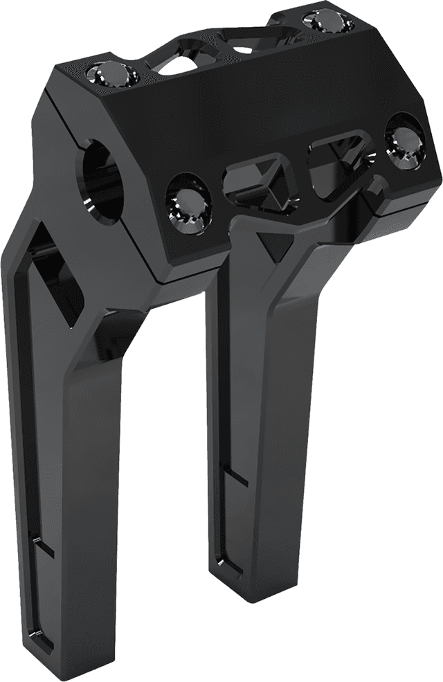 LA CHOPPERS 0602-1219 Performance Risers - Pullback - 8" - Black Anodized