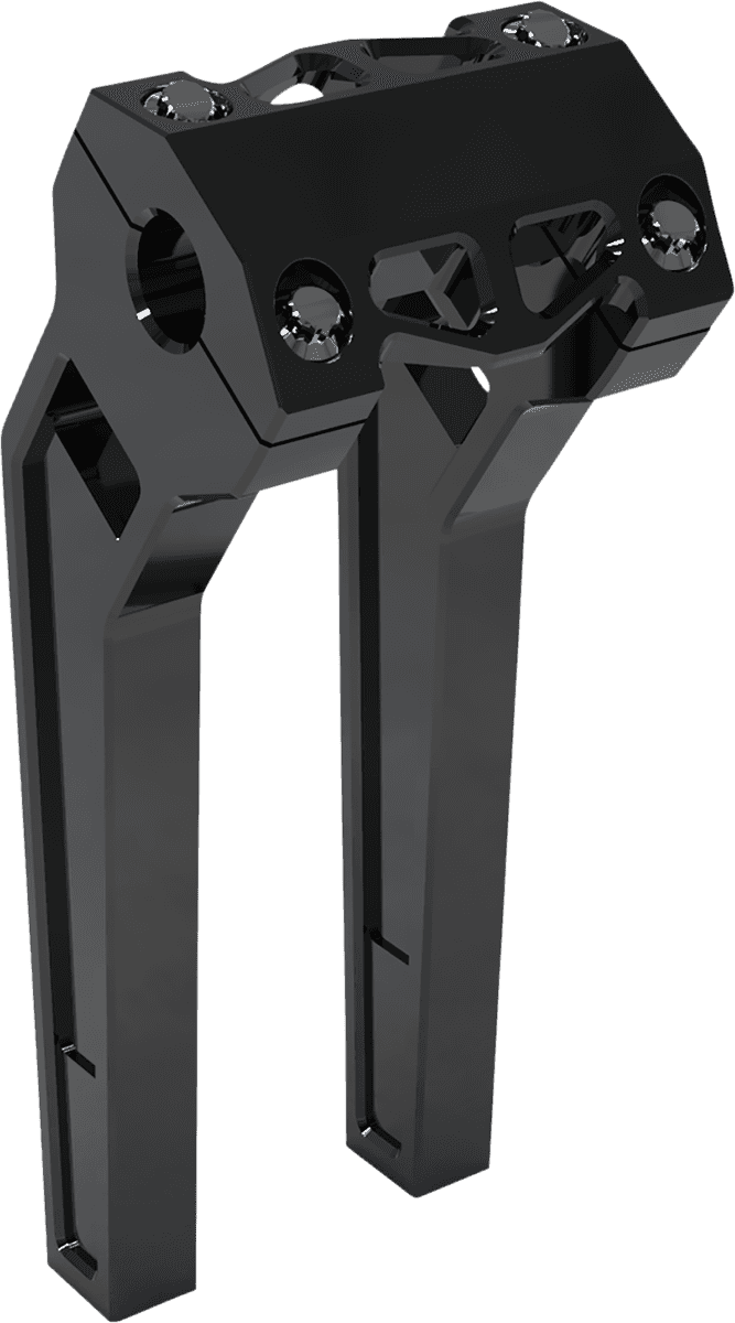LA CHOPPERS 0602-1220 Performance Risers - Pullback - 10" - Black Anodized