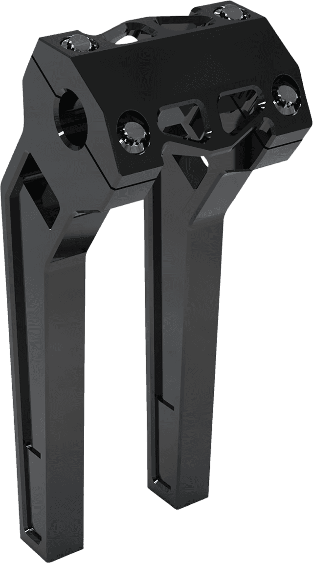 LA CHOPPERS 0602-1220 Performance Risers - Pullback - 10" - Black Anodized