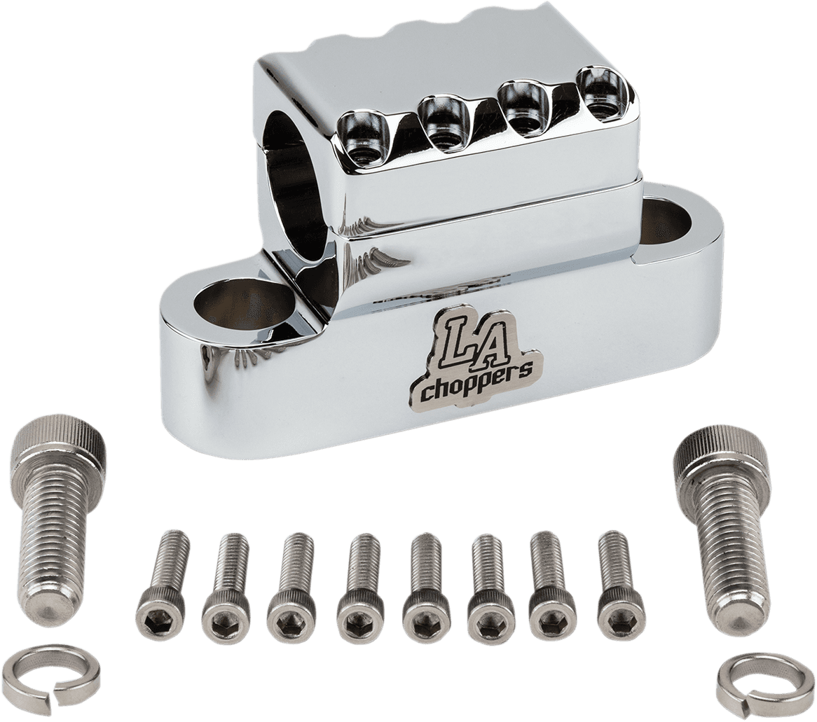 LA CHOPPERS 0603-0822 Kage Fighter Handlebar Clamp - Chrome