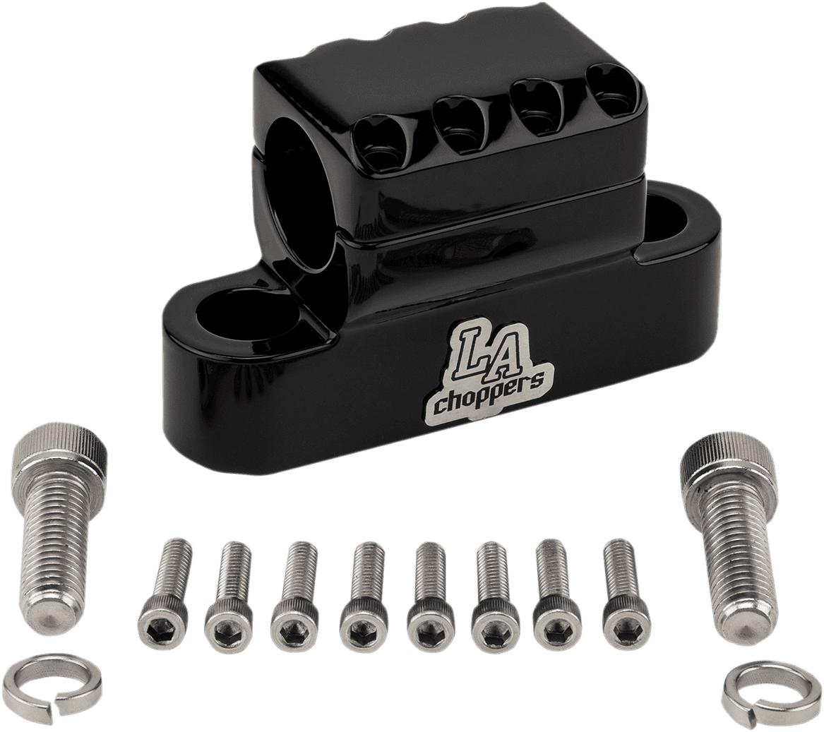 LA CHOPPERS 0603-0823 Kage Fighter Handlebar Clamp - Black