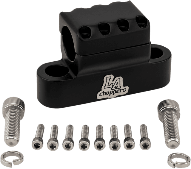 LA CHOPPERS 0603-0824 Kage Fighter Handlebar Clamp - Flat Black