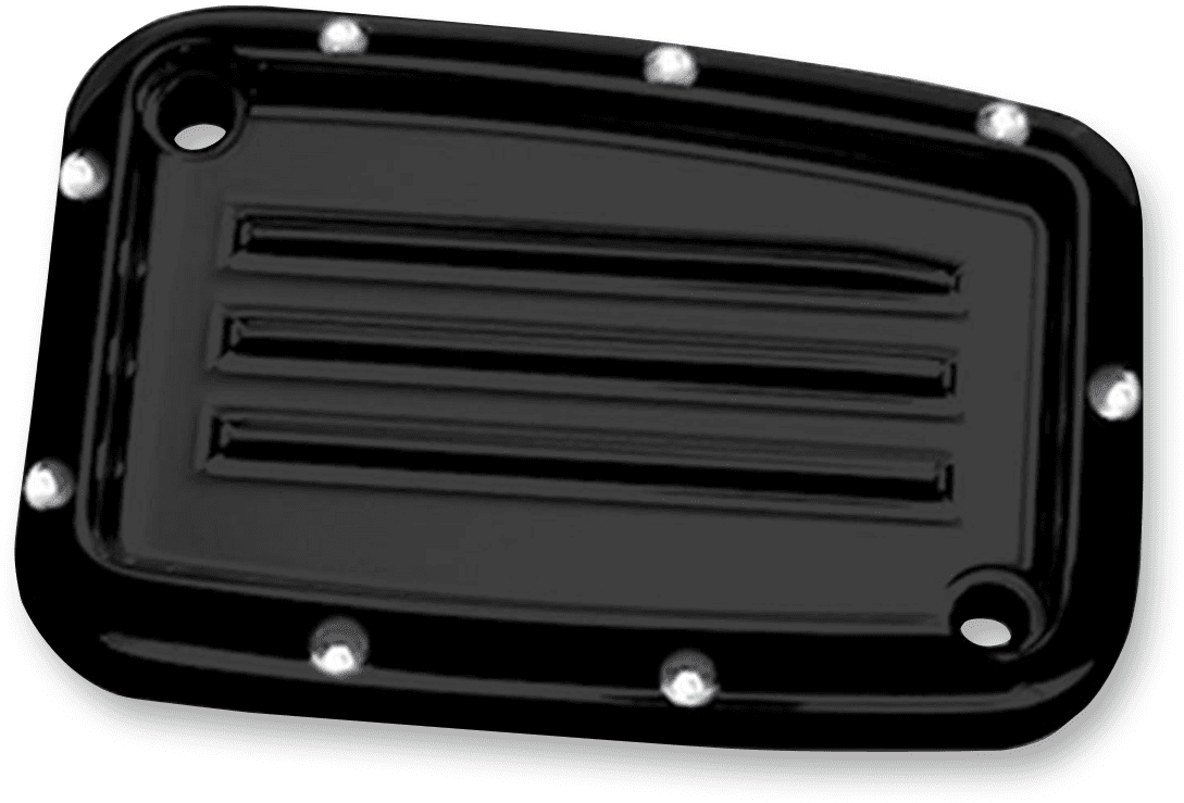 COVINGTONS 0610-1963 Master Cylinder Cover - Clutch - Dimpled - Black