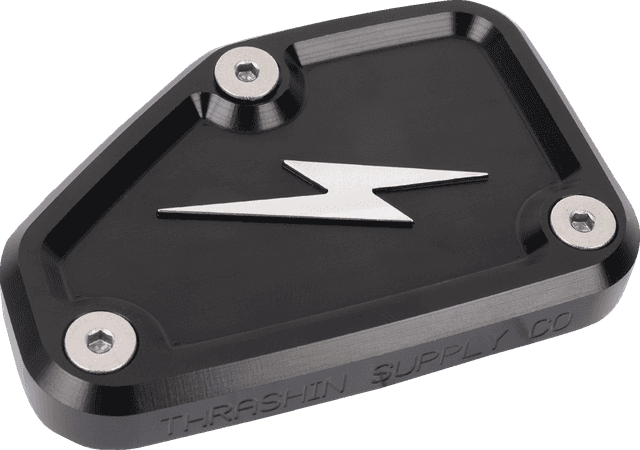 THRASHIN SUPPLY CO. 0610-2359 Master Cylinder Cover - Brake - Front - Black/Twice-Cut — image 2 of 3