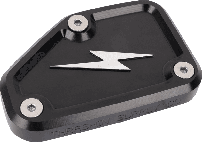 THRASHIN SUPPLY CO. 0610-2359 Master Cylinder Cover - Brake - Front - Black/Twice-Cut — image 2 of 3