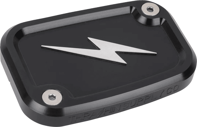 THRASHIN SUPPLY CO. 0610-2385 Master Cylinder Cover - Brake - Front - Black/Twice-Cut — image 1 of 4