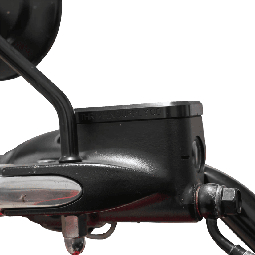 THRASHIN SUPPLY CO. 0610-2385 Master Cylinder Cover - Brake - Front - Black/Twice-Cut — image 3 of 4