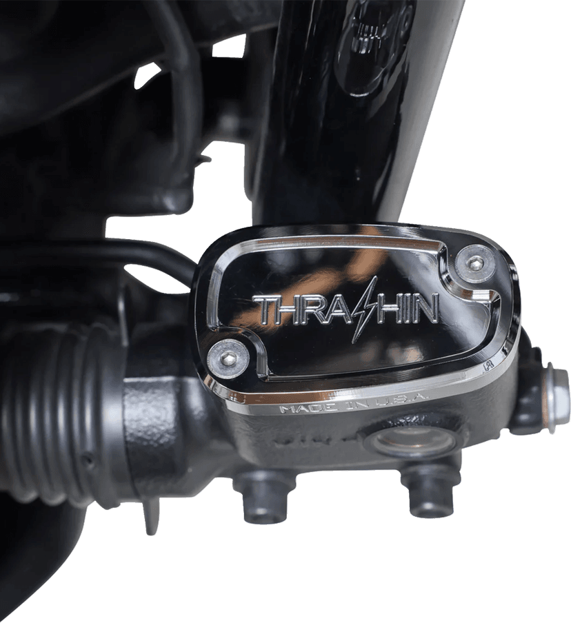 THRASHIN SUPPLY CO. 0610-2388 Brake Reservoir Cap - Rear - Chrome - '18+ Softail — image 3 of 5