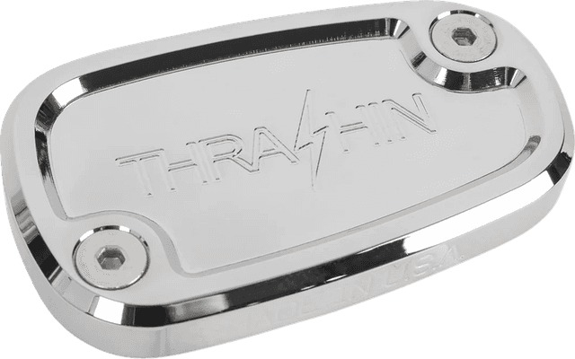THRASHIN SUPPLY CO. 0610-2388 Brake Reservoir Cap - Rear - Chrome - '18+ Softail — image 1 of 5