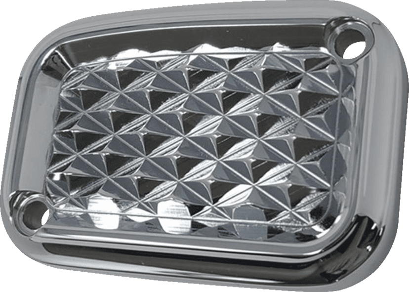 COVINGTONS 0611-0204 Master Cylinder Cover - Brake - Front - Diamondback - Chrome